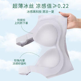 【尚比妮冰感无痕夏季大码女士提拉内衣】超薄冰丝 凉感值≥0.22 冰感黑科技 清凉一夏