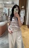 女款条纹羊绒短袖针织上衣015 商品缩略图2