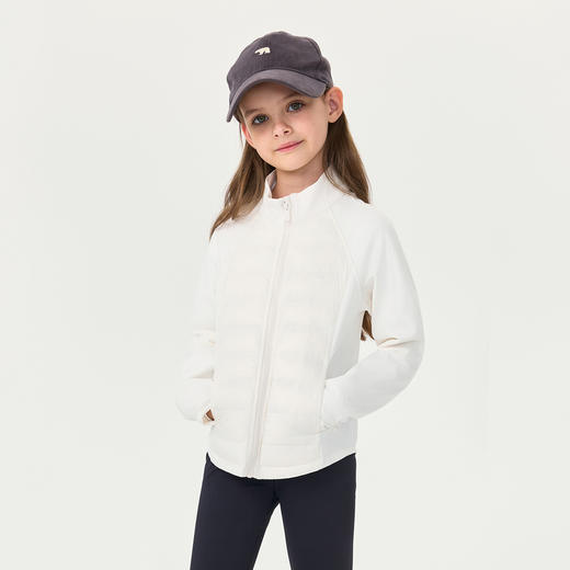 【无氟防泼水】马克珍妮女童轻暖拼接运动羽绒服冬装新款551817 商品图1