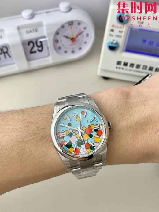 VS劳力士蚝式恒动41系列124300 VS恒动41mm 泡泡面 庆典 彩色气球面 VS恒动41 板链 丹东3230机 904L钢 男士腕表 商品图5