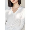 米思阳2026春季新款时尚百搭天丝蚕丝混纺T恤交叉设计下摆上衣女5516 商品缩略图4