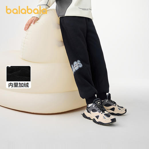 巴拉巴拉童装儿童裤子男童长裤秋冬装卫裤加绒保暖束脚运动休闲潮 商品图1