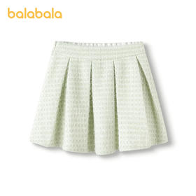 巴拉巴拉童装女童短裙2025冬季新款儿童百褶裙小香风