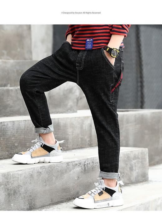 💥早秋❗嘿～又到了穿牛仔裤的季节了，【西蒙日记男童潮流牛仔裤合集】🔥衣橱里不能没有牛仔裤😎开学季宝妈必入！✨潮娃出街必备！时尚又可爱，回头率爆表！   商品图5