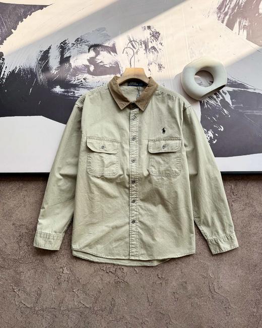 拉夫劳伦 当季新品 老钱风刺绣情侣牛仔尼龙衬衫外套 商品图4