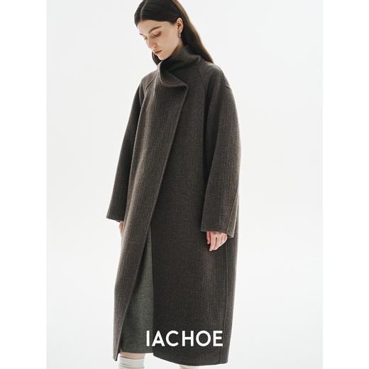 棉仓3571566002-肌理感长款毛呢大衣女装 商品图0