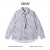 24764SDSA男士秋冬新款痞帅男装潮牌撞色领带设计长袖衬衫时尚简约衬衣 商品缩略图1