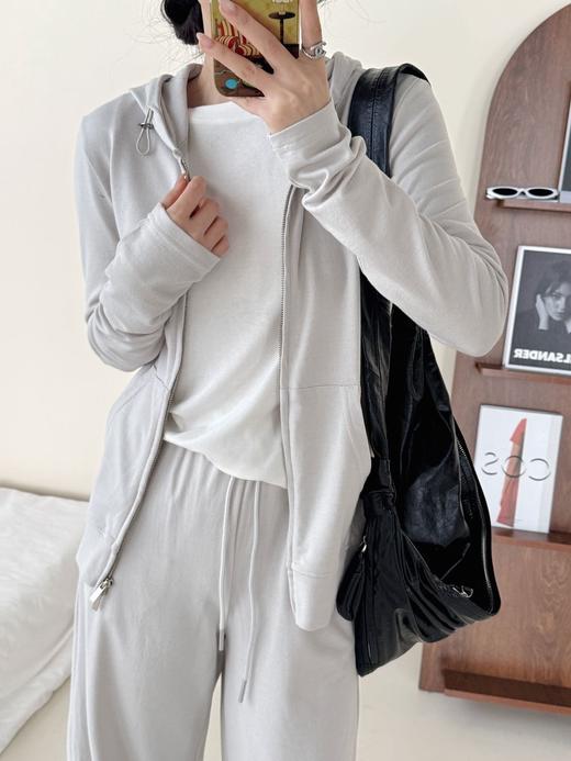 Athflow风连帽外套+阔腿裤针织套装 商品图9