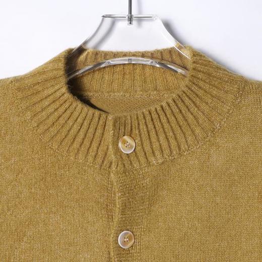 28868SDSA男士秋冬新款痞帅男装潮牌纯色纽扣开衫针织衫百搭圆领毛衣 商品图2