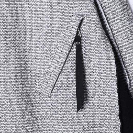 W51918SDSA男士秋冬新款痞帅男装美式拼接裁剪圆领卫衣撞色设计感上衣 商品图3