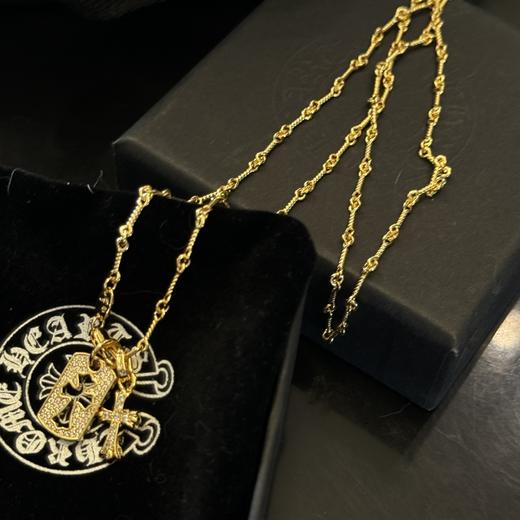 克luo心竹节铭牌项链情侣款 商品图1