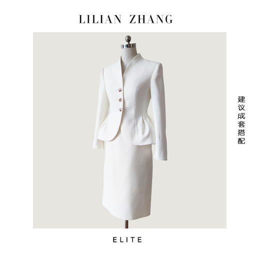 定制—新中式—繁花盛绽 —遇见挚爱气质外套半身裙 23050242303035 商品图4