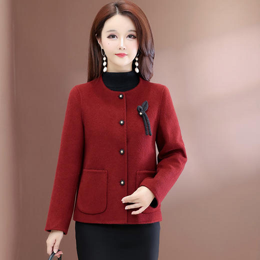 QYM 25ZB910-Y时尚双面可穿毛呢外套气质优雅洋气外套 商品图0