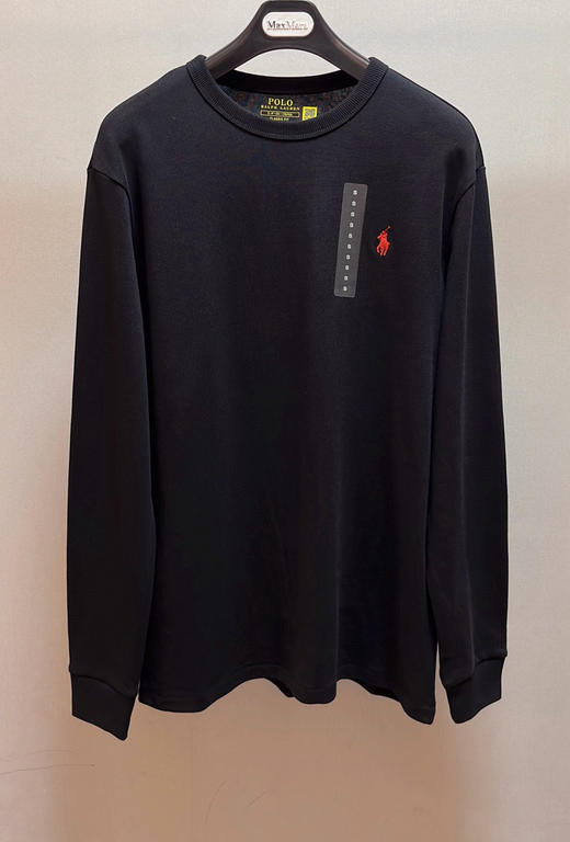 31-2开门红 秒杀亏清‼️渠道小马刺绣 重磅棉柔耐洗涮 男士平纹针织长袖 似卫衣似T恤 内搭外穿 商品图6