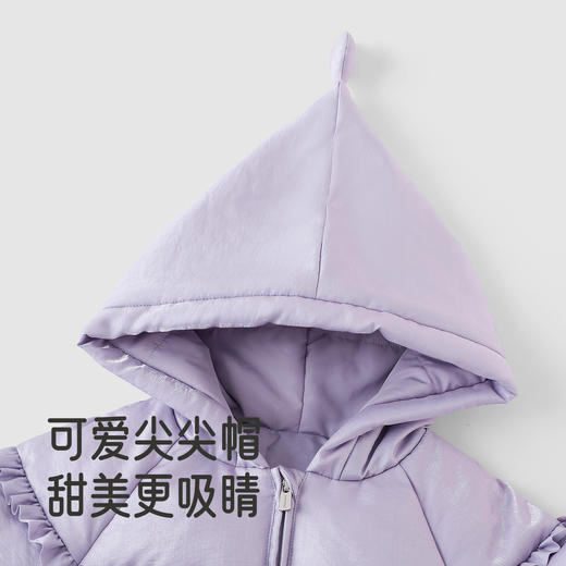 英氏儿童羽绒服外套连帽可爱典雅女童白鸭绒冬季防风保暖新款 商品图2