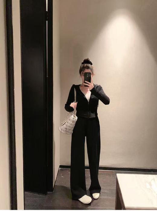 Athflow风连帽外套+阔腿裤针织套装 商品图5