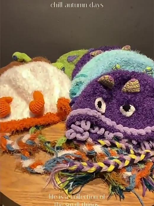 多巴胺猫耳朵毛绒帽女秋冬显脸小针织包头帽秋冬保辫子护耳毛线帽 商品图0