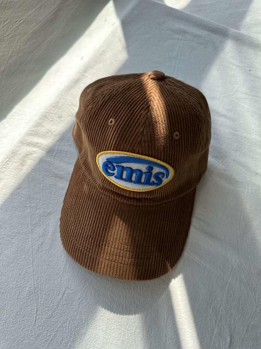 贝壳三 秋冬情侣款灯芯绒软顶棒球帽小众字母刺绣鸭舌帽C091312 商品图1