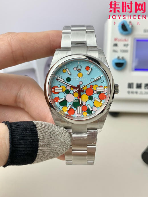 VS劳力士蚝式恒动41系列124300 VS恒动41mm 泡泡面 庆典 彩色气球面 VS恒动41 板链 丹东3230机 904L钢 男士腕表 商品图0