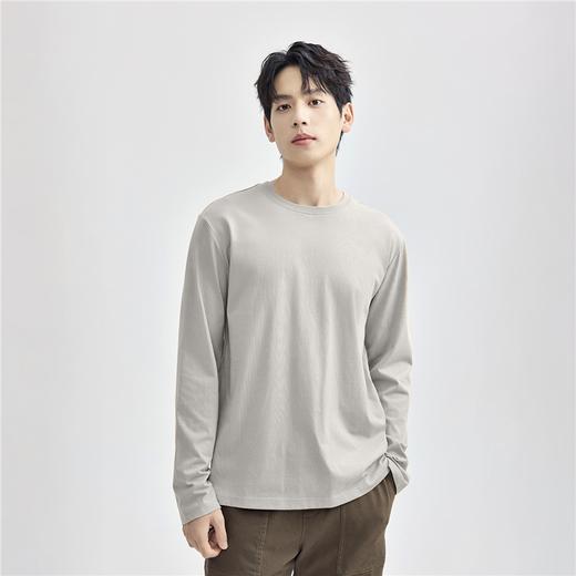 佐丹奴长袖T恤男装秋冬新款t恤衫男士纯色圆领打底衫13025861 商品图2