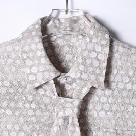 24764SDSA男士秋冬新款痞帅男装潮牌撞色领带设计长袖衬衫时尚简约衬衣 商品图2