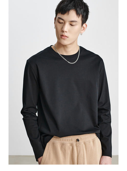 全能打底【严白小白T长袖】长袖小白t 基础款情侣长袖Ｔ恤上衣衣服服饰  0308返团 商品图8