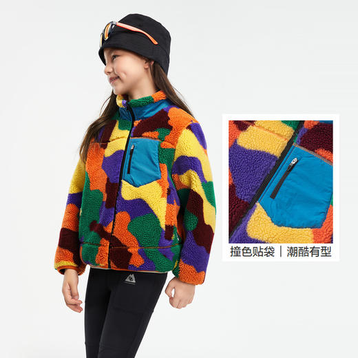 【bp】巴拉巴拉运动冬装儿童两面穿外套抗静电防寒户外多彩印花潮 商品图3