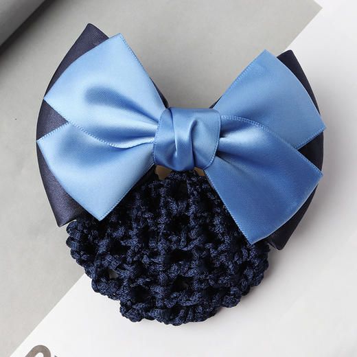 头花女职业护士空姐银行上班盘发饰品大人气质发网韩国蝴蝶结网兜 商品图6