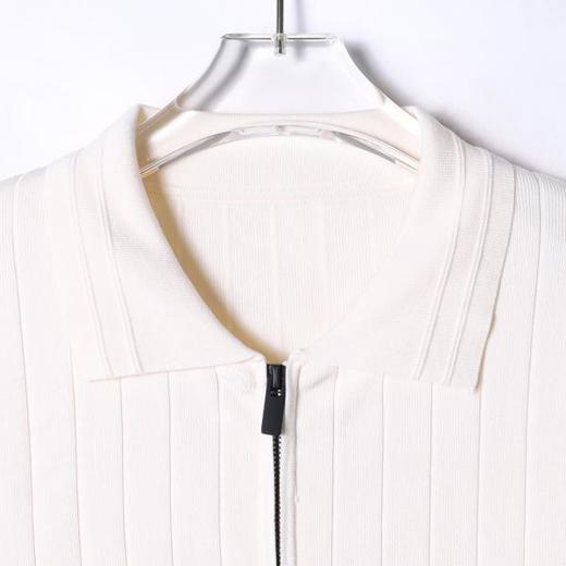 OAS811SDSA男士秋冬新款痞帅男装复古纯色竖纹翻领毛衣百搭开衫针织衫 商品图2