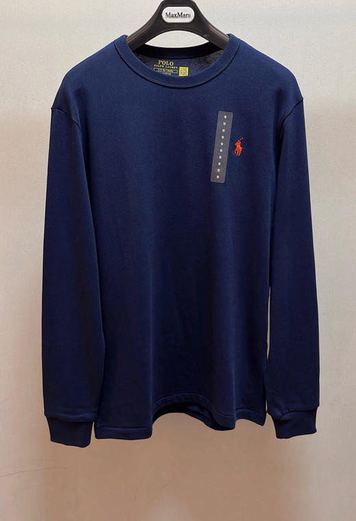 31-2开门红 秒杀亏清‼️渠道小马刺绣 重磅棉柔耐洗涮 男士平纹针织长袖 似卫衣似T恤 内搭外穿 商品图5