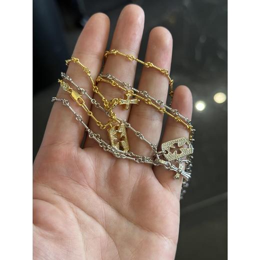 克luo心竹节铭牌项链情侣款 商品图7