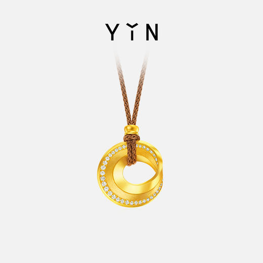 「隐」莫比乌斯万物环环足金钻石项链 商品图0