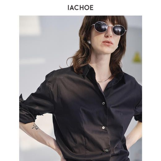 棉仓3621504024-弧形下摆衬衫 商品图2