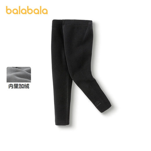 巴拉巴拉童装儿童打底裤加绒保暖女童裤子秋冬长裤时尚百搭休闲裤 商品图1