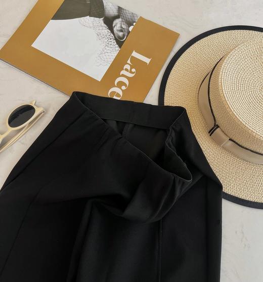 cosA cosB春夏四面弹显瘦显高垂坠感松紧腰微喇阔腿裤2104 商品图6