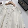 isabelle marran伊莎贝尔法式V领立体花朵灯笼袖衬衫JS3693011 商品缩略图3