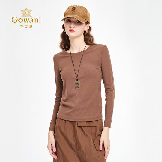 乔万尼舒适长袖T恤贴身打底上衣EZ2C105 商品图1