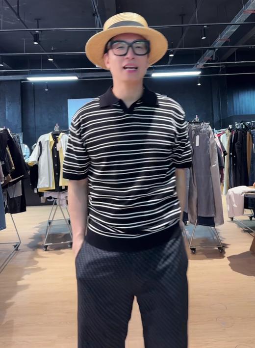 条纹休闲短袖（波哥试穿L码） 商品图1