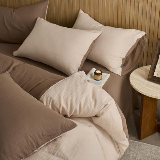 【特价处理】【全棉双层纱四件套】拼色款双层纱四件套三件套长绒棉纯色套件 商品图6