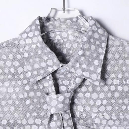 24764SDSA男士秋冬新款痞帅男装潮牌撞色领带设计长袖衬衫时尚简约衬衣 商品图2