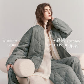 棉仓366607007-葫芦绗线新雪丽宽松棉服四件套