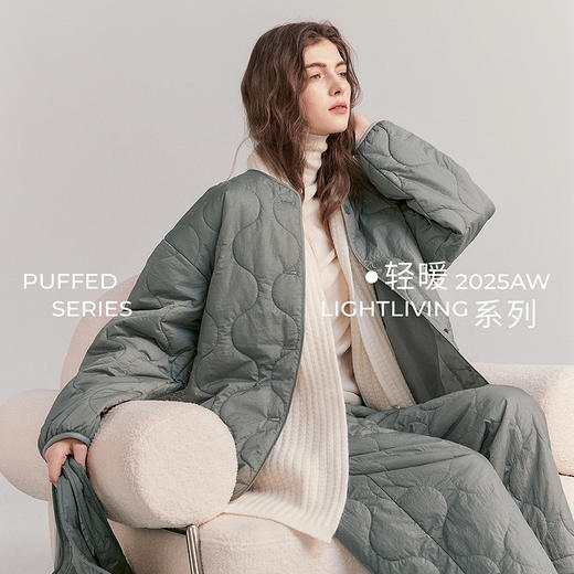 棉仓366607007-葫芦绗线新雪丽宽松棉服四件套 商品图0