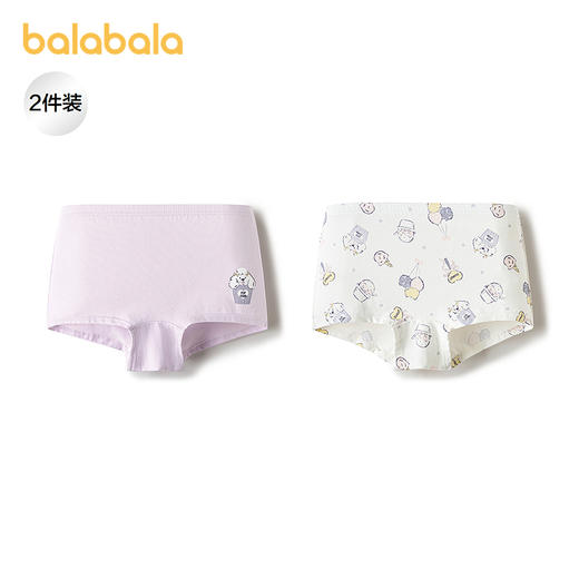 【商场同款】巴拉巴拉女童内裤儿童四角短裤大童亲肤不夹PP两条装 商品图0