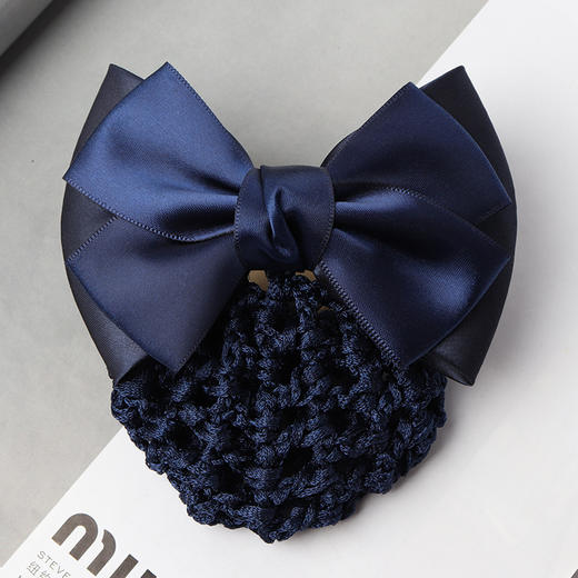 头花女职业护士空姐银行上班盘发饰品大人气质发网韩国蝴蝶结网兜 商品图7