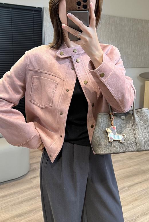 复古美式帅爆了立领纽扣麂 商品图10