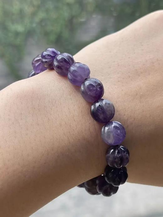 紫晶瓜棱珠首饰三件套组，顺丰包邮 商品图3