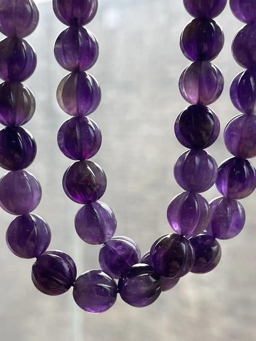 紫晶瓜棱珠首饰三件套组，顺丰包邮 商品图11