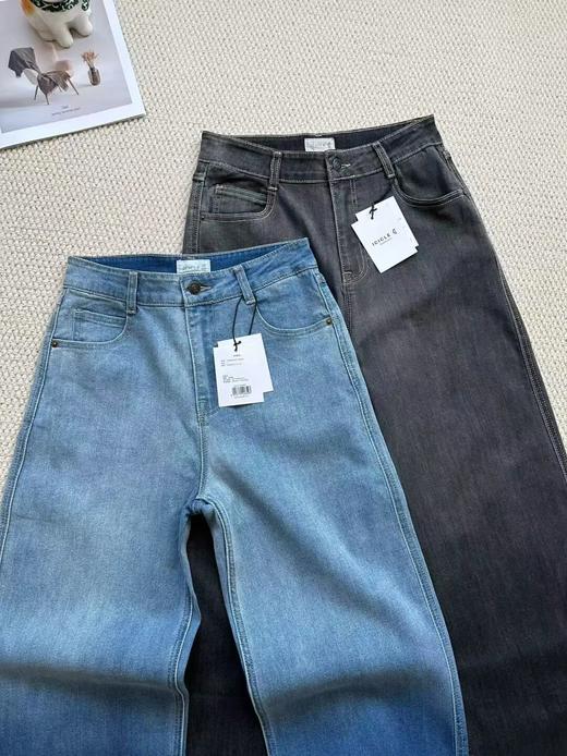 之禾女装2025夏季棉弹牛仔渐变直筒牛仔裤 商品图4