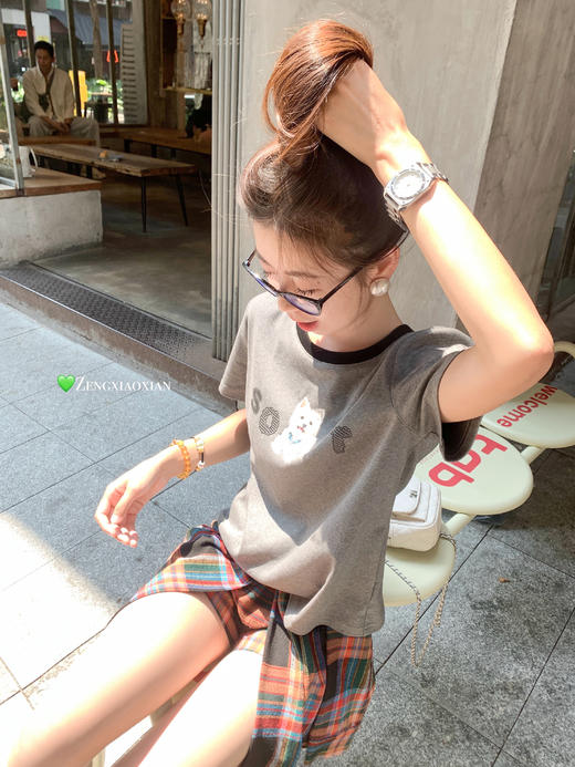 【129元任选2件】现货！红黑格子绑带裙裤 商品图12