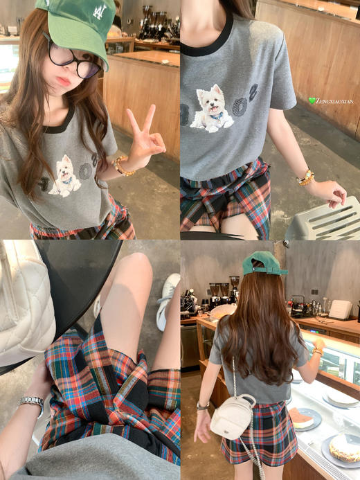 【129元任选2件】现货！红黑格子绑带裙裤 商品图7